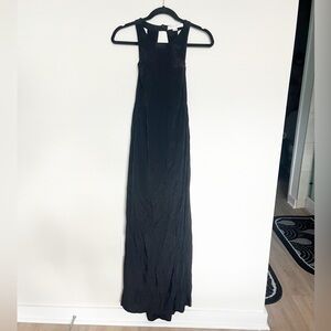 Revolve Minty Meets Munt Black Open Back Maxi Dress Silk